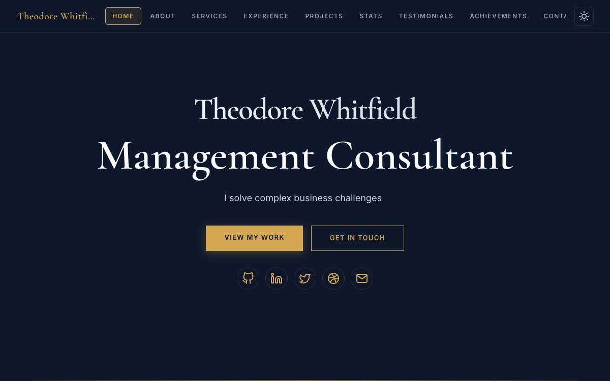 Consultant Executive portfolio template preview